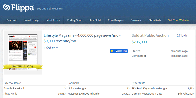 websites for sale